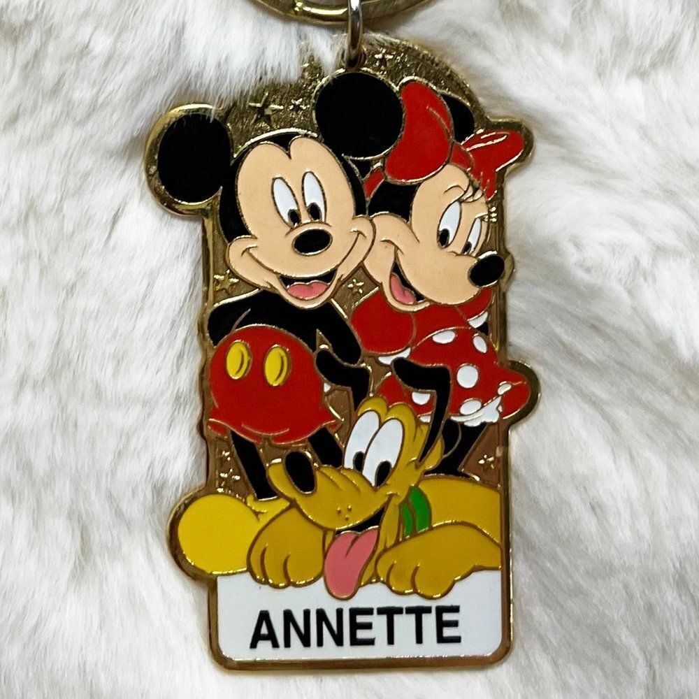 🔮 5/$25 Disney Mickey, Minnie & Pluto‎ Annette Custom Keychain